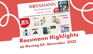 Rossmann Prospekt 03.11.2025: Jetzt bei Parfüm und Co. sparen!