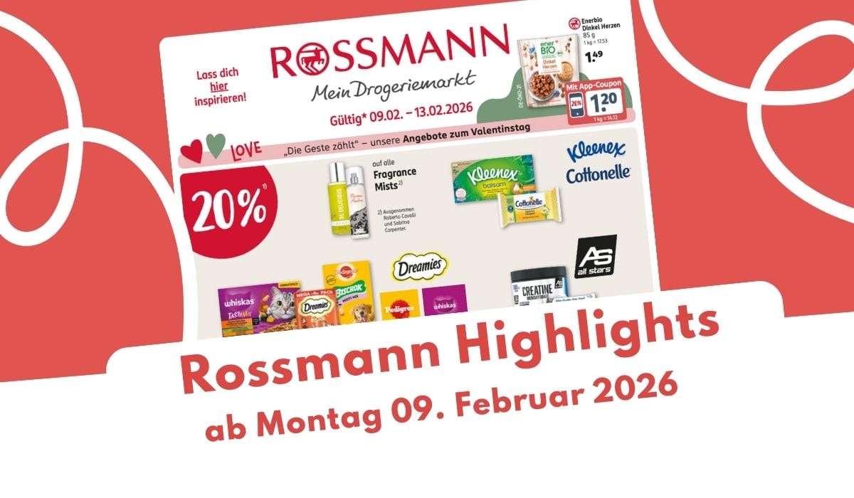 ROSSMANN Prospekt 09.02.2026: Parfum, Haarpflege und mehr!