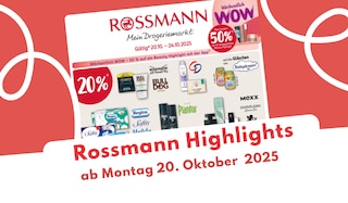 ROSSMANN Prospekt 20.10.2025: Beauty & Parfum zum Sparpreis! ROSSMANN Prospekt 20.10.2025: Beauty & Parfum zum Sparpreis!