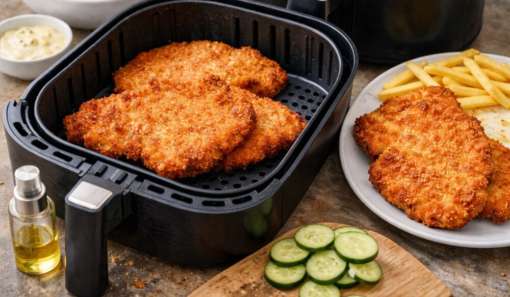 Schnelles Rezept für Schnitzel aus dem Airfryer