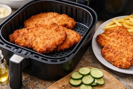 Schnelles Rezept für Schnitzel aus dem Airfryer
