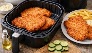 Schnelles Rezept für Schnitzel aus dem Airfryer