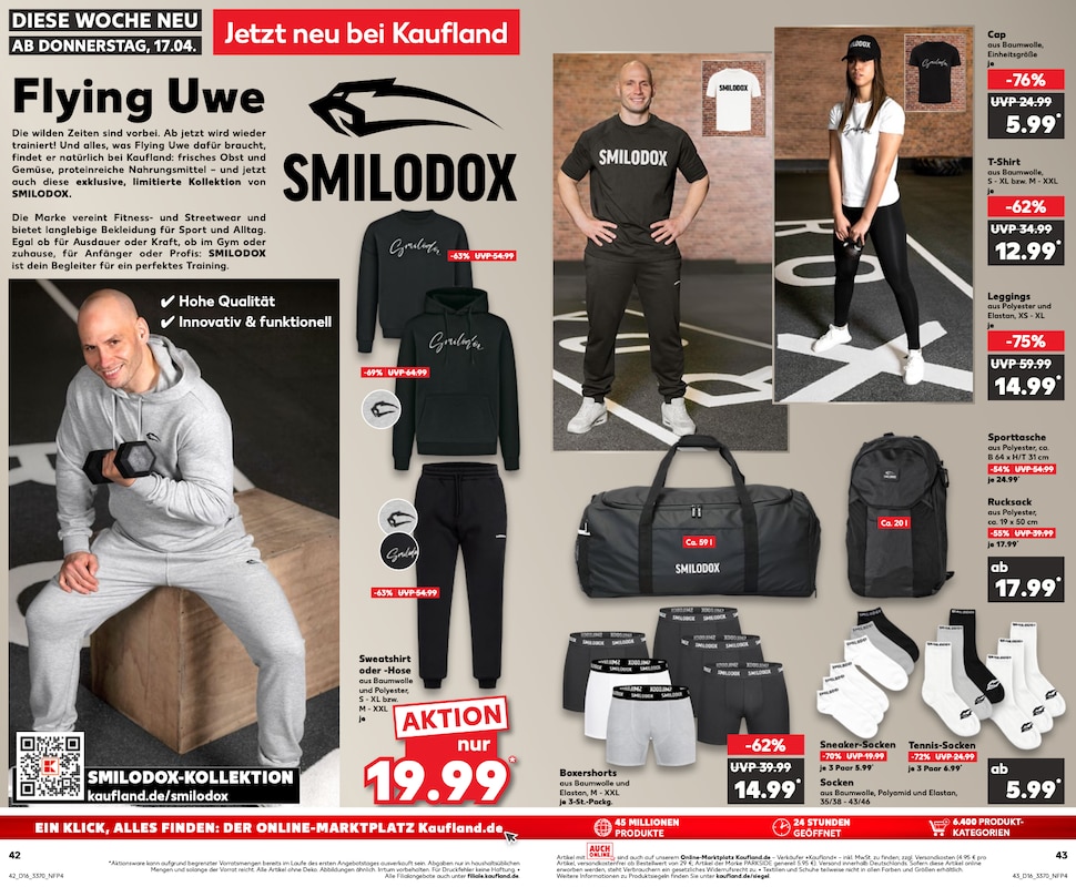 Smilodox und Flying Uwe Kollektion im Kaufland Prospekt der KW16 2025