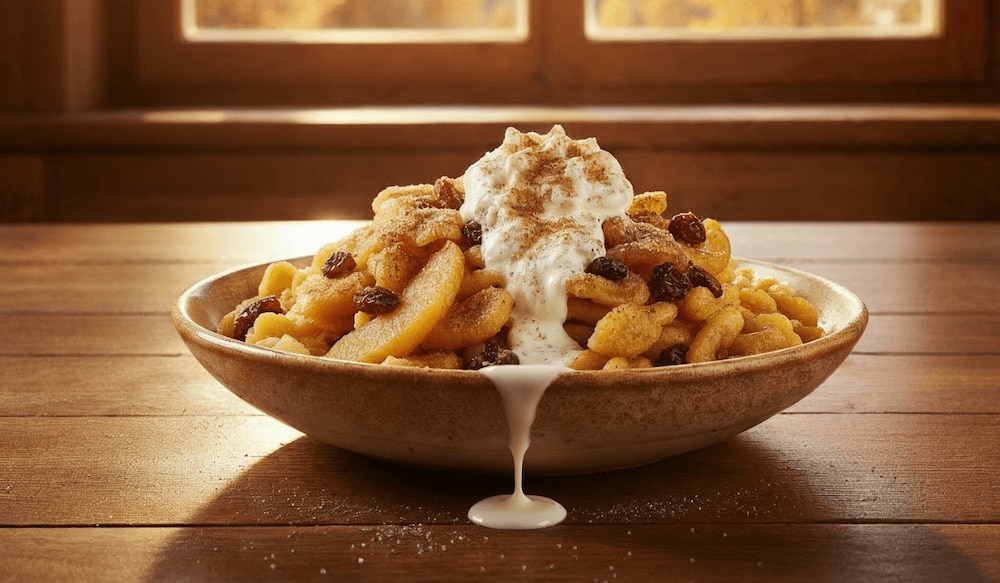 Süßes Rezept für Spätzle mit Äpfeln