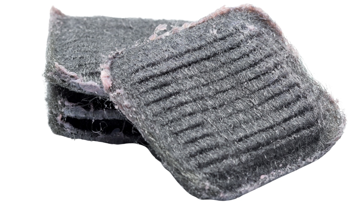 Stahlwolle mit Seife als Schwamm
