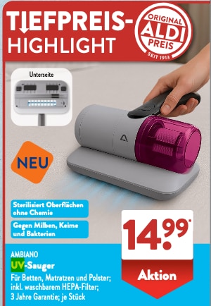 UV-Sauger im ALDI Süd Prospekt ab 07.04.2026