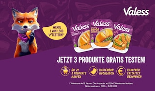 Valess Cashback: Jetzt drei Produkte gratis testen! Valess Cashback: Jetzt drei Produkte gratis testen!