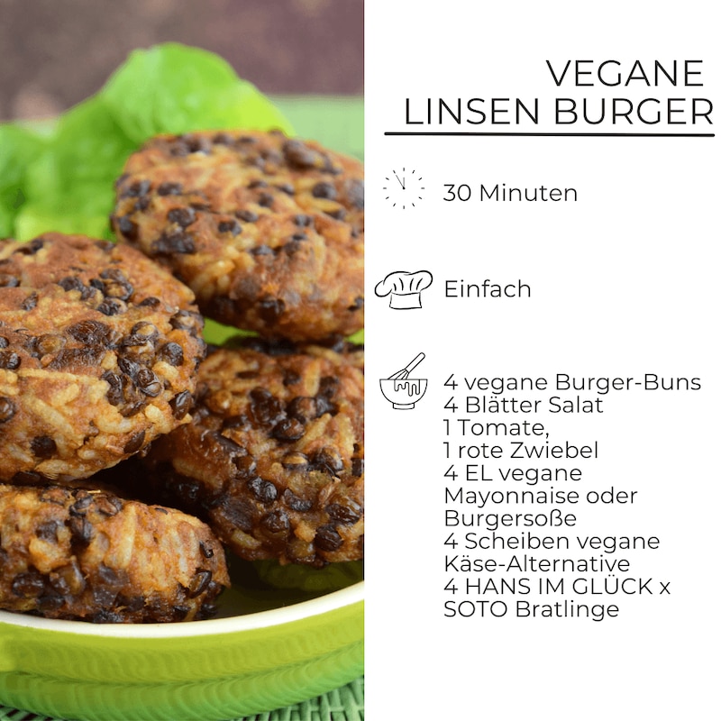 Vegane Linsen Burger