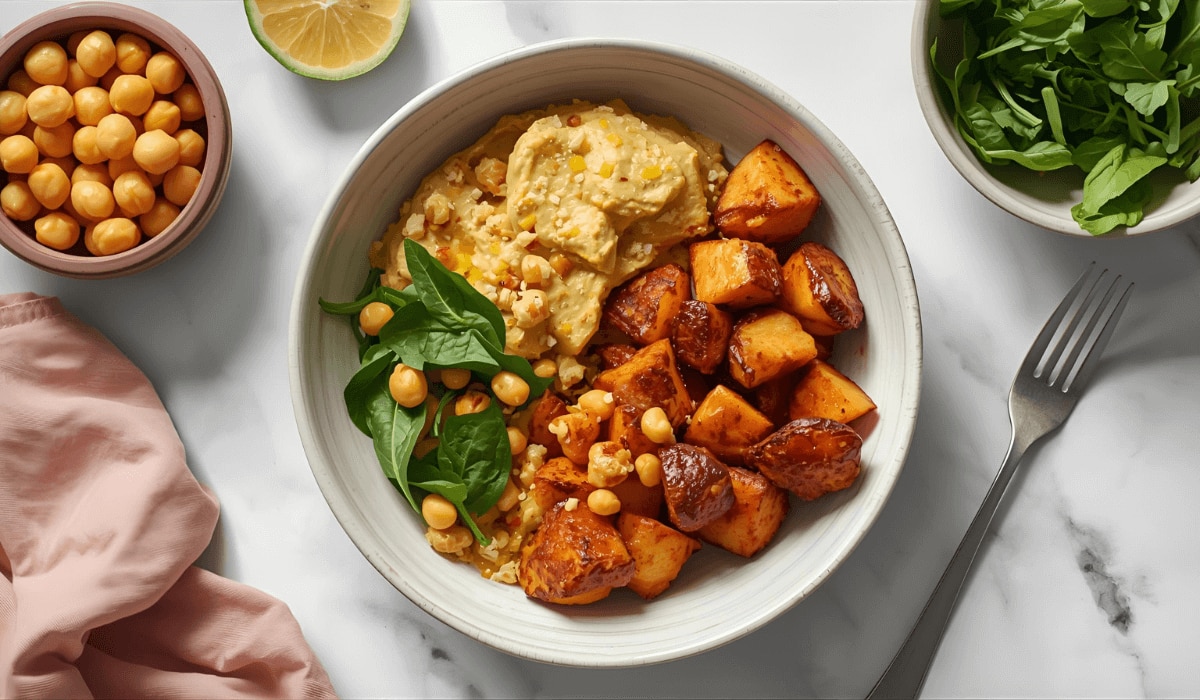 Vegane Süßkartoffel-Bowl