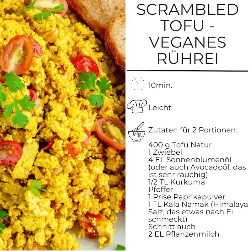 Scrambled Tofu, veganes Rührei Rezept
