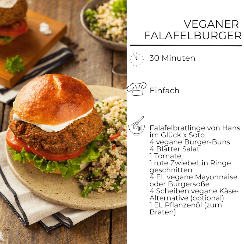Veganer falafelburge