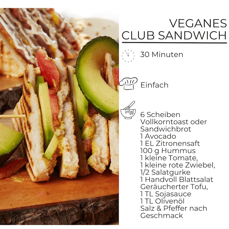 Veganes Club Sandwich