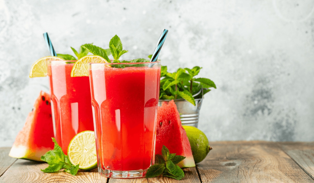 Wassermelonen-Smoothie in einem Glas