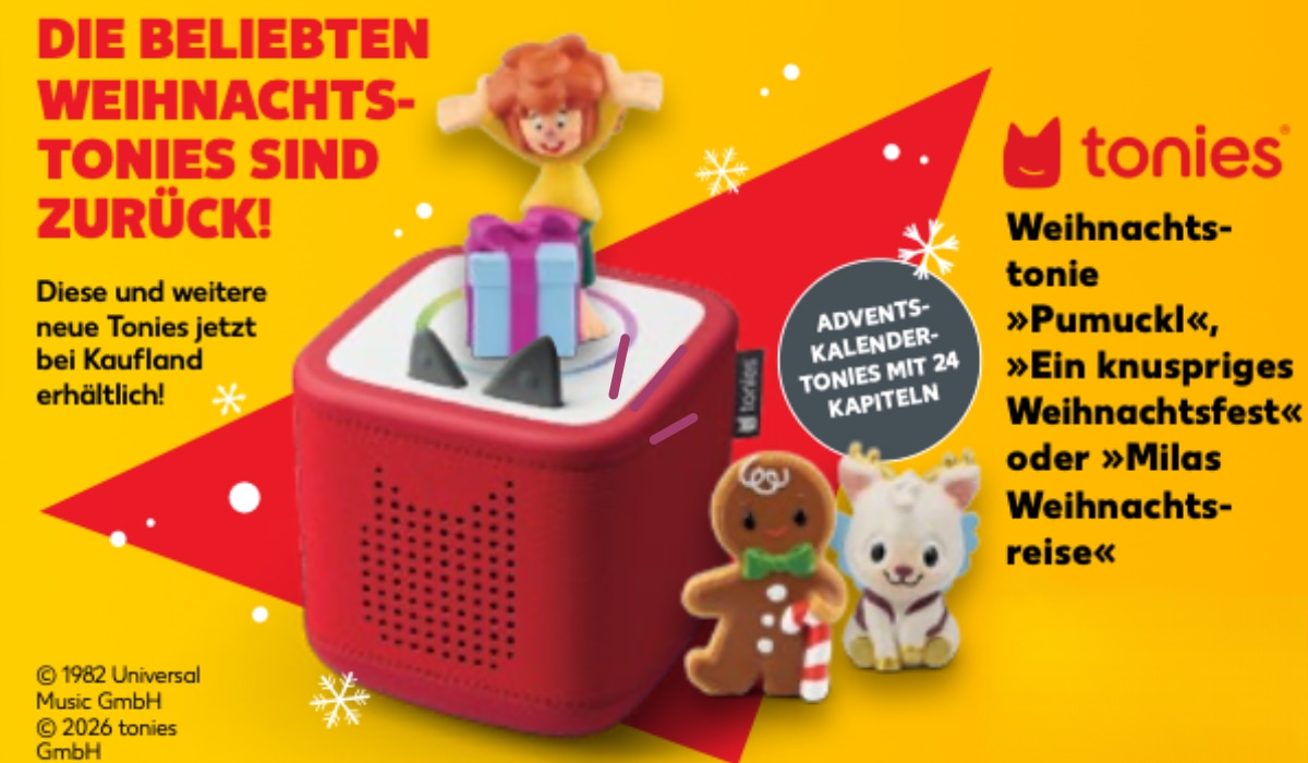 Weihnachts-Tonies bei Kaufland zum Aktionspreis - jetzt sichern! Weihnachts-Tonies bei Kaufland zum Aktionspreis - jetzt sichern!