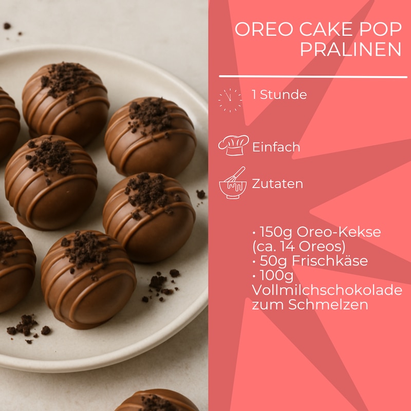 Zutatenliste Cake Pop Oreo Pralinen