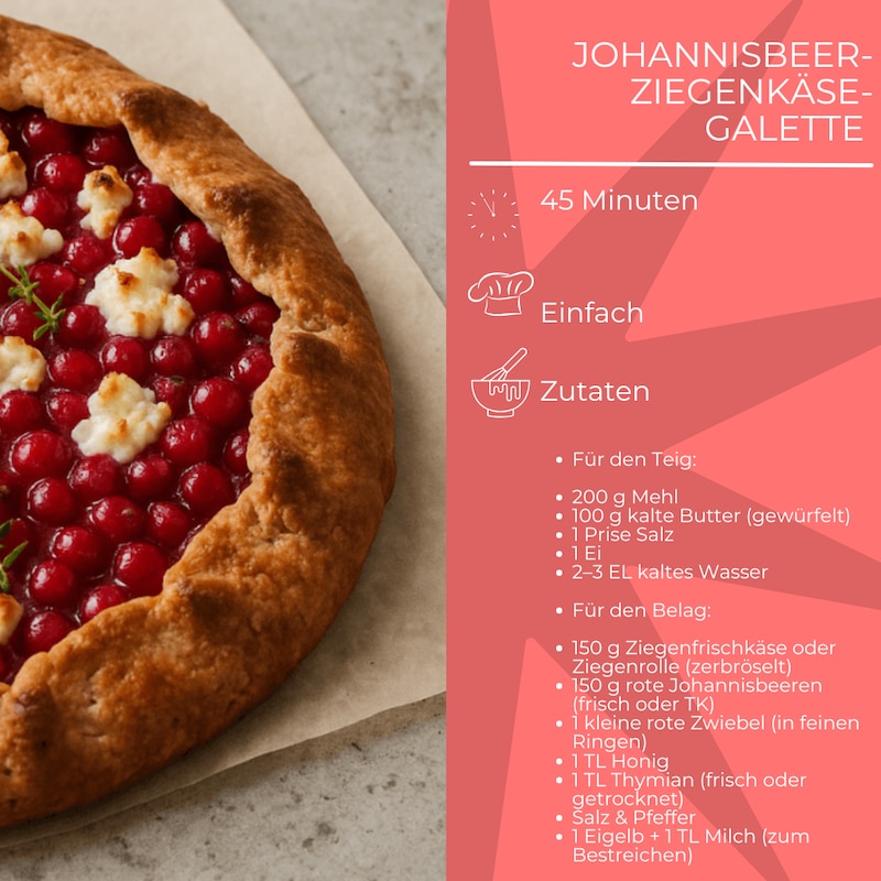 Zutatenliste Johannisbeer Galette
