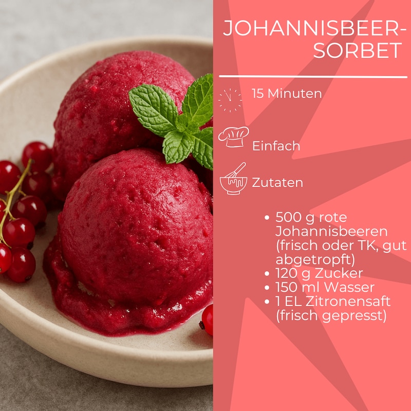 Zutatenliste Johannisbeer-Sorbe