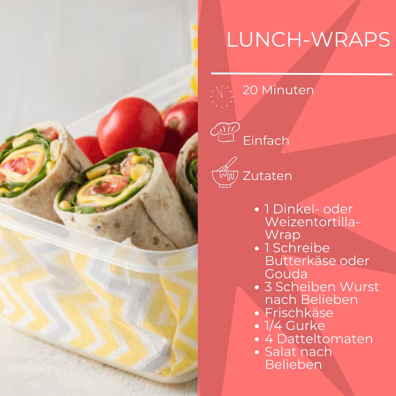 Zutatenliste Lunch Wraps