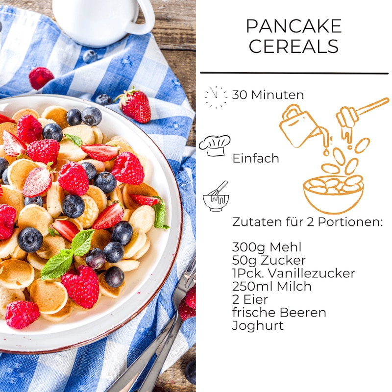 Zutatenliste für Cereal Pancakes