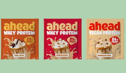 ahead Nutrition Winter-Sorten 2024 Packshots vor grünem Hintergrund