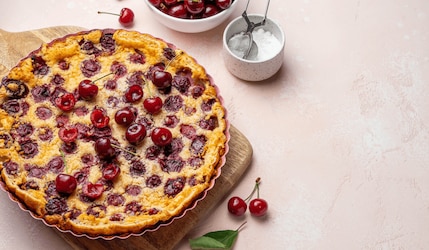 Rezept für französischen Clafoutis mit Kirschen 