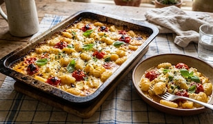 cremige Gnocchi mit Feta und Tomaten