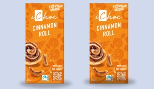 Fair, vegan, organic — iChoc Cinnamon Roll für Veganuary 2025