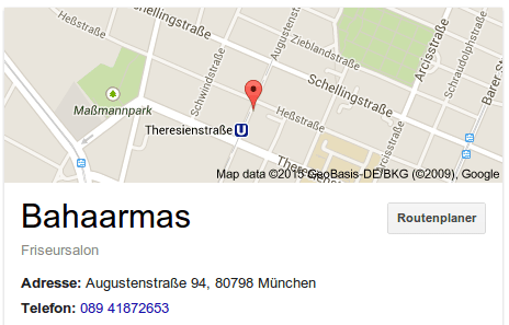 Bahaarmas Friseursalon in München Die Adresse des "Bahaarmas" in München