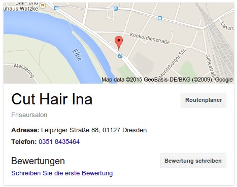 Cut Hair Ina - ein weiterer kreativer Friseurnamen Der Cut Hair Ina Friseursalon in Dresden