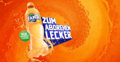 So sieht Fanta mit neuem Design, Logo und Spiralflasche aus