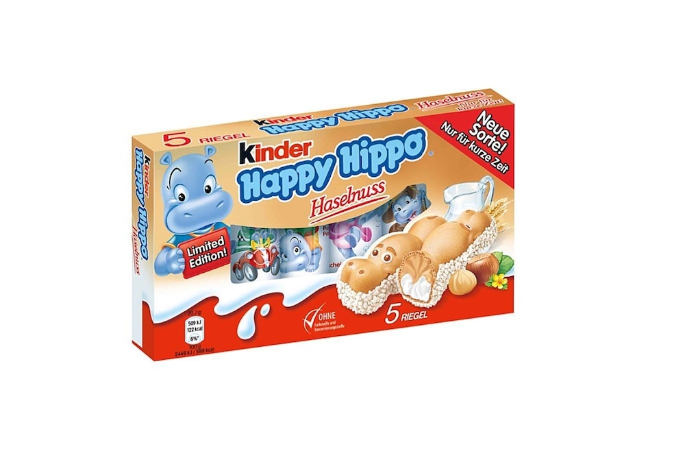 kinder happy hippo snack haselnuss