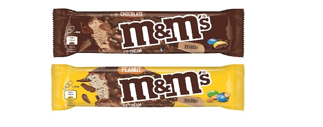M&M's Eis am Stiel - In den Sorten "Peanut" & "Chocolate" erhältlich