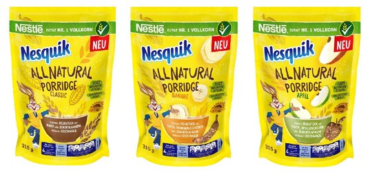 Nesquik All Natural Porridge in 3 Sorten: Frühstück in nur 5 Minuten