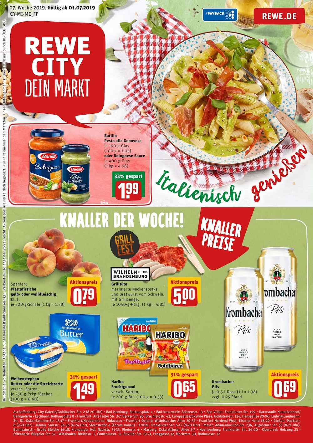 Aktueller Rewe Prospekt KW 27: Gültig ab 01.07.2019 bis 06.07.2019