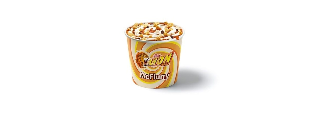 McFlurry Lion White mit Karamell-Sauce bei McDonalds: Die neue Eissorte