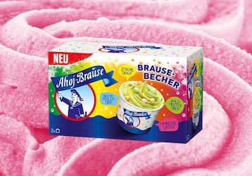 Ahoj-Brause Eis - Bald gibt es den Brausebecher zu kaufen