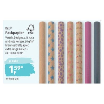 Geschenkpapier Aldi Süd