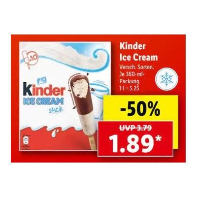 kinder Ice Cream Angebot Lidl