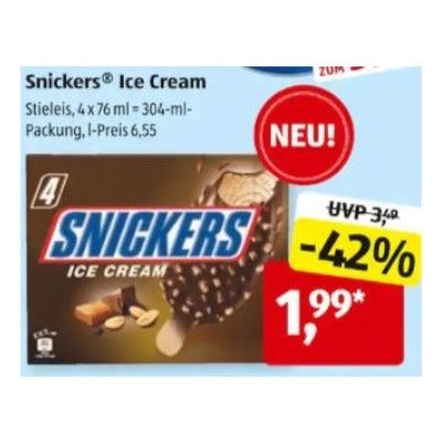 Snickers Eis Angebot Aldi Sued