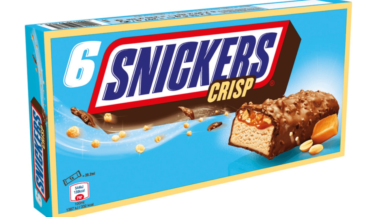 Snickers Crisp Eis: Neu im Kühlregal