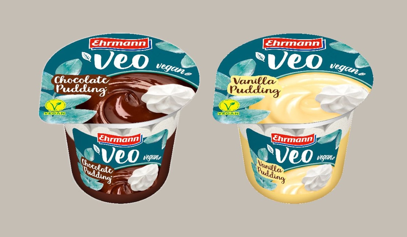 Ehrmann Veo: Veganer Pudding mit Topping jetzt neu
