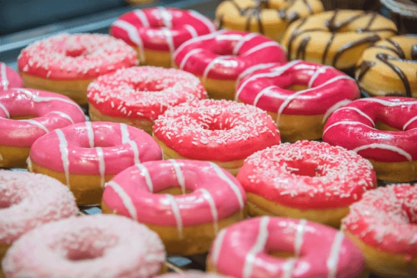 Donut Auswahl bei Dunkin' Donuts