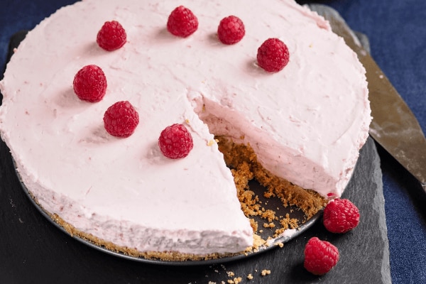 Philadelphia Torte mit Himbeeren