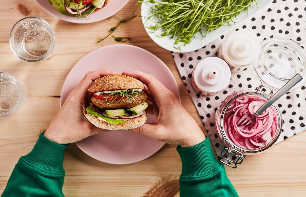 Ikea Världsklok veganes Hack für Burger