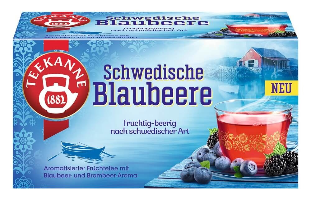 Teekanne Schwedische Blaubeere