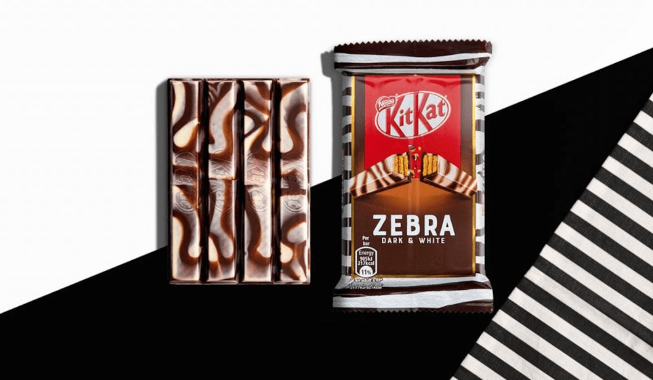 Die neue Limited Edition: Das KitKat Zebra Dark & White