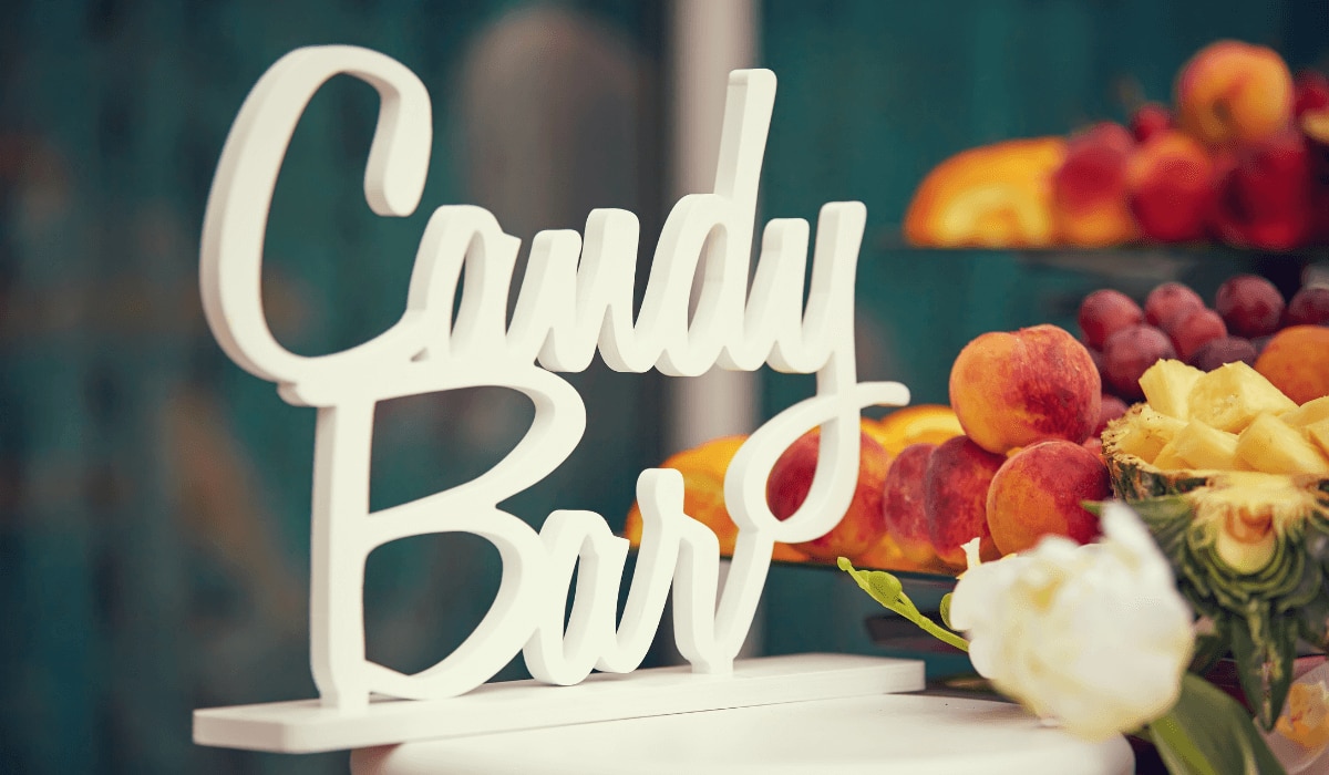 Candy Bar Schild 