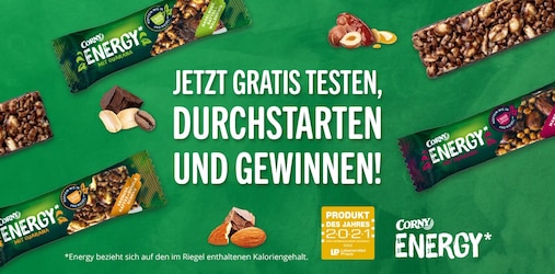 Corny Cashback: Jetzt Corny Energy gratis testen