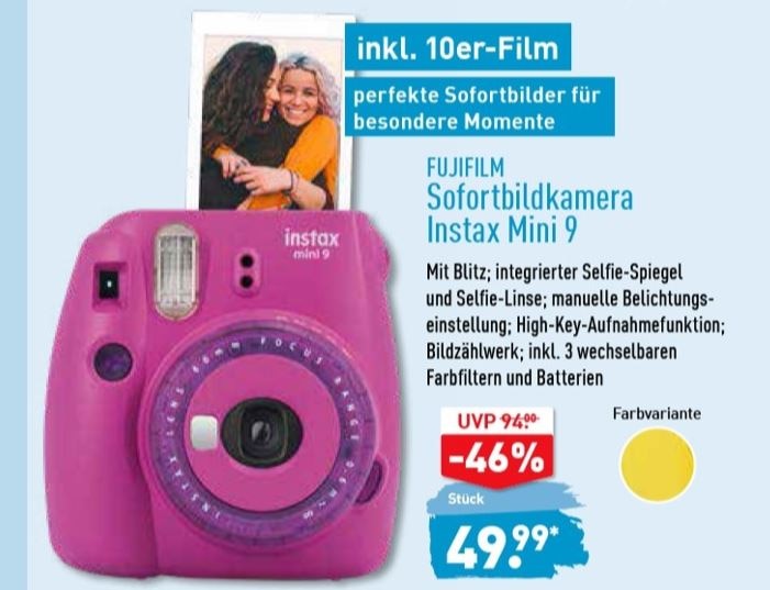 Instax Mini 9 bei Aldi kaufen