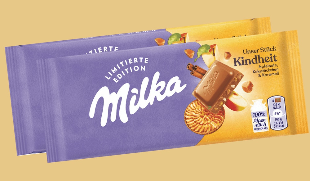 Milka limited Edition Apfel,Keks & Karamell